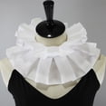 thumbnail image 2 of Sonducket Cuello falso con volantes para mujer blanco, suave y transpirable, cómodo de llevar | Fácil de combinar con cualquier Disfraces de disfraces, 2 of 6