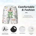 thumbnail image 4 of Kdxio Frog And Mushrooms Print Men'S Swim Trunks With Compression Liner 7 Inch Inseam Quick Dry Swim Shorts, 4 of 7