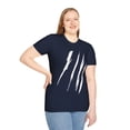 thumbnail image 5 of Effete Feline Claw Marks Scratch Unisex Softstyle T-Shirt, 5 of 12