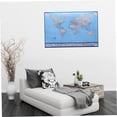 thumbnail image 4 of Raindrops Large Blue World Map Mural Poster with Stunning Detail and Easy Wall Display, 4 of 8