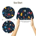 thumbnail image 5 of Kdxio Space Cartoon Pattern Satin Bonnet Silk Bonnet Hair Bonnet for Sleeping Hair Bonnets for Women Curly Natural Hair, 5 of 6