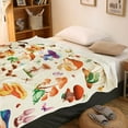 thumbnail image 3 of Mushroom Blanket Throw Blankets Gifts Flannel Fleece Super Soft Warm and Cozy for Kids Mushroom Cute Blanket 50"x60", 3 of 6