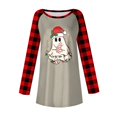 Womens Christmas Sweatshirt Xmas Light Bow Graphic Pullover Tops Long
