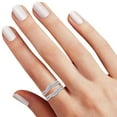 thumbnail image 6 of AFFY 0.60CT Moissanite Diamond Double Infinity Chevron Enhancer Wrap Guard Ring in 18K Rose Gold over Silver-10.5, 6 of 6