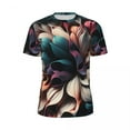 thumbnail image 4 of T Shirt For Men Abstract Floral Sports T-Shirt Luminous Print Harajuku T-Shirts Couple Fun Tee Shirt, 4 of 7
