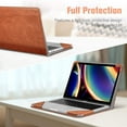 thumbnail image 3 of Sleeve Case for MacBook Air 13 A2237 (M1)/A2179/A1932 (2018-2020), PU Leather Folio Book Cover, 3 of 7