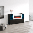 thumbnail image 3 of Komi WH03 Electric Fireplace Modern 63" Sideboard, 3 of 6