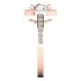 thumbnail image 3 of Clara Pucci 14K Rose Gold Solid Gold Clear Halo Anniversary Ring for Women - 1.86 cttw Round Cut, 3 of 8