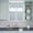 White Gray Blue Light Blue, variant on 3 Piece Kitchen Curtains and Valances Set Beige Baroque Cafe Curtains 24 Inch Length Farmhouse Scroll Floral Pattern Art Valance & Tier Curtain for Living Room Bedroom Small Window 54"x18"+27"x24"*2