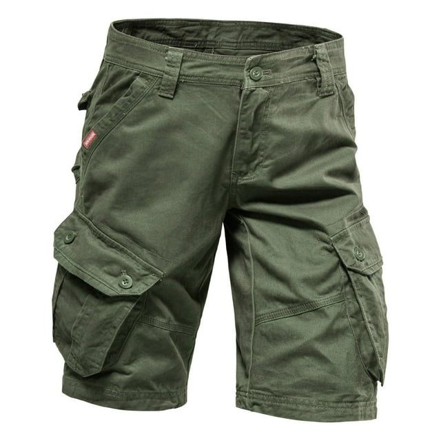 SHIXIAOO Male Summer Cargo Pants Solid Color Pocket Tether Plus Size Wash Shorts Double Knee Men Cargo Pants Big and Tall Convertible Cargo Pants Cute Little L Cargo Pants for Men Baggy Cargo Pants