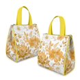 thumbnail image 2 of Pioneer Flower Floral Print Pattern Insulated Lunch Bag for Women & Adults,Large Portable Soft Cooler Lunch Bag,Thermal Food Storage Tote with Pearl Cotton,8.66L,8.75x5.75x9.5 Inch, 2 of 6