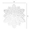 thumbnail image 6 of Set of 6 Snowflake Shape Placemats, Kitchen Table Mat, Seasonal Holiday Christmas Place Mats for Party Dining Table White 15inch, 6 of 6
