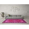thumbnail image 3 of Ahgly Company Indoor Square Medallion Pink Traditional Area Rugs, 4' Square, 3 of 4
