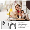 thumbnail image 2 of Compatible with Samsung Galaxy A23 5G Case with Magnetic Stand Clear,Phone Samsung A23 5G Case Silicone Transparent Support Wireless Charging Shockproof Luxury Protective Cover (Black), 2 of 14