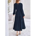 thumbnail image 6 of PRETTYGARDEN Women's Fall Spring Elegant Long Sleeve Maxi Dress Swiss Dot A Line Flowy Casual Holiday Party Going Out Dresses, 6 of 10