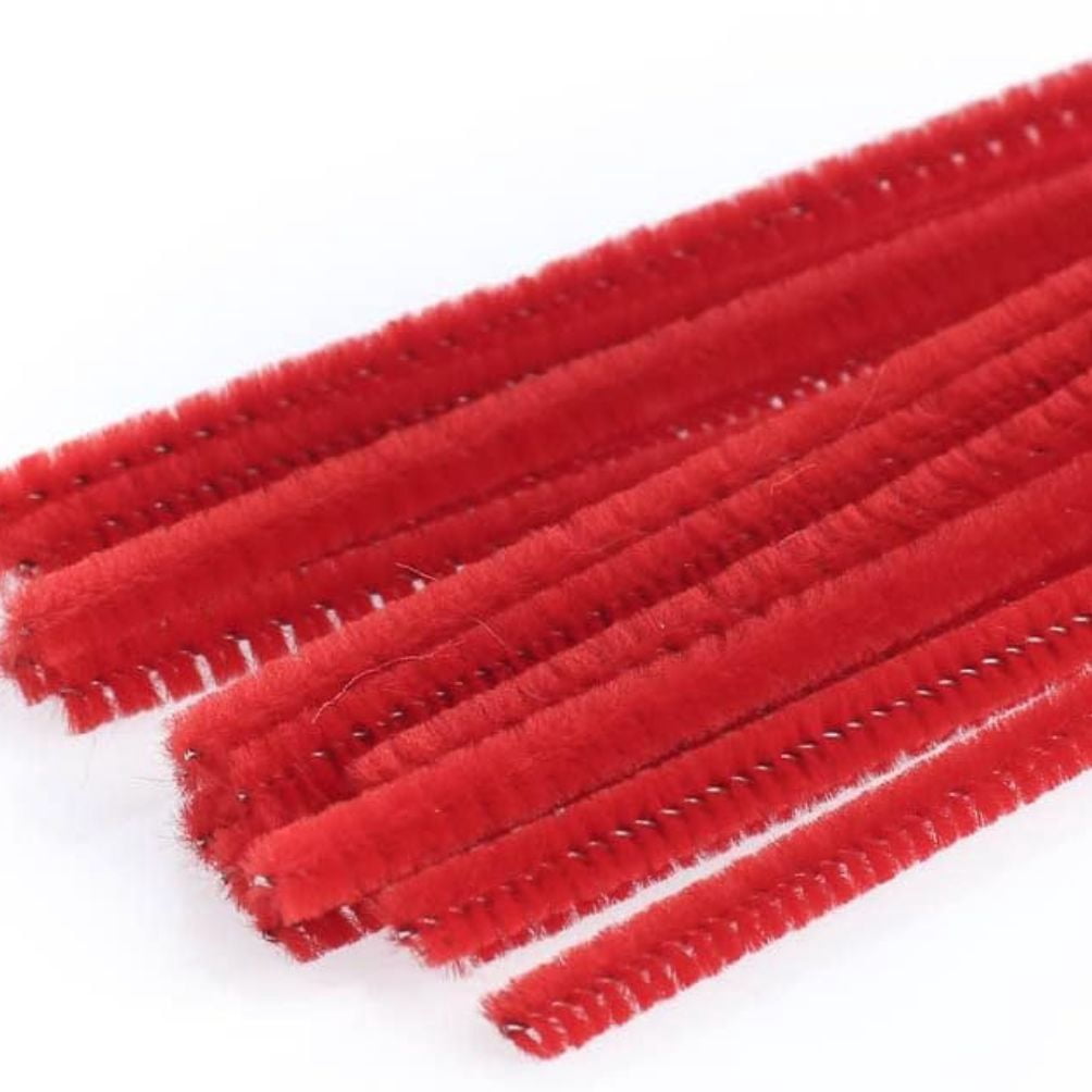 108pc White/Green/Red Extra Long Pipe Cleaners - for Crafts and Christmas - Factory Direct Craft