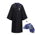 thumbnail image 3 of Capa para niños adultos, disfraz de Halloween, conjunto de sombrero, corbata y bufanda de la Escuela de Magia y Hechicería, 3 of 5
