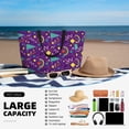 thumbnail image 5 of Sigee Retro 80s Style Print Extra Large Waterproof Beach Travel Bag with Zipper - Durable and Versatile for Vacation, Gym, and Daily Use, 5 of 7