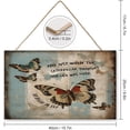 thumbnail image 2 of Butterfly Decor Just When The Caterpillar Thought The World was Over Wall Art Wooden Hanging Sign for Bedroom Bathroom Kitchen Wall Decorations Bar Interior Decor 10"x16", 2 of 8