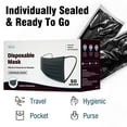 thumbnail image 4 of WeCare Disposable Face Mask, 3-Ply with Ear Loop (50 Individually Wrapped) - Black, 4 of 8