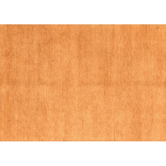 Ahgly Company Indoor Rectangle Solid Orange Modern Area Rugs, 8' x 12'