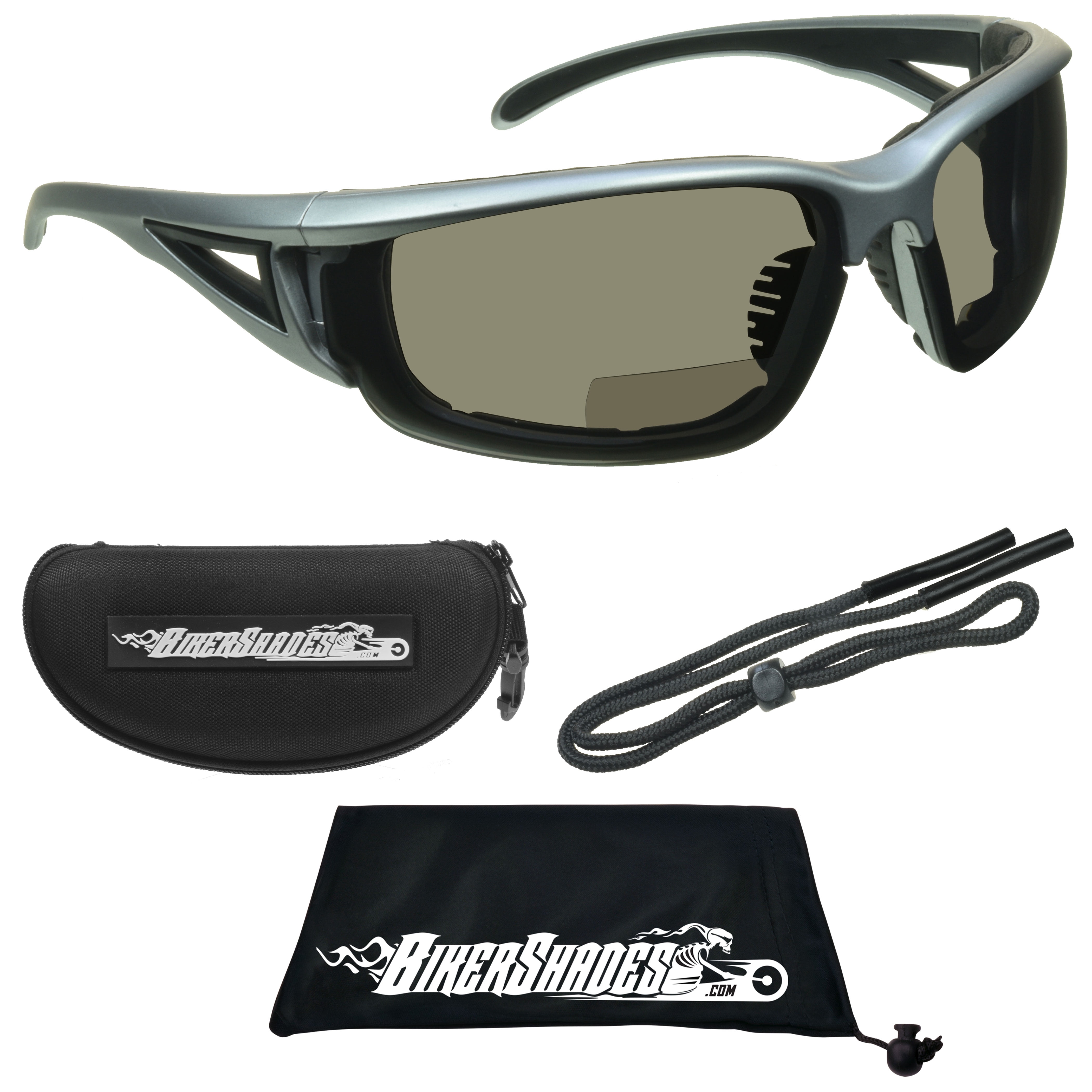 Bikershades Bifocal Safety Motorcycle Riding Foam Padded Sunglasses 5208