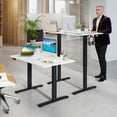 thumbnail image 3 of Patiojoy Electric Standing Desk 48" x 24" Height Adjustable Desk Ergonomic Sit Stand Desk White & Black, 3 of 9