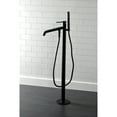thumbnail image 4 of Kingston Brass KS8130DKL Kaiser Freestanding Tub Faucet with Hand Shower, Matte Black, 4 of 7