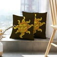 thumbnail image 6 of LALILO Throw Pillow Covers Sun With Face Sun Aztec Moon Art Bright Cushion Cover 18" x 18", 2 Pack, 6 of 6