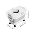 thumbnail image 3 of Foldable Waterproof With Wheels Pet Food Storage Container Foldable Airtight Dry Food Bin For Dogs Cats Portable Kibble Container For Home Travel Camping, 3 of 6