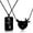 Black, variant on Gold Plated Crown Love Heart Lock & Shield Key Pendant Necklace Set Charms His and Hers Couples Jewelry Y844