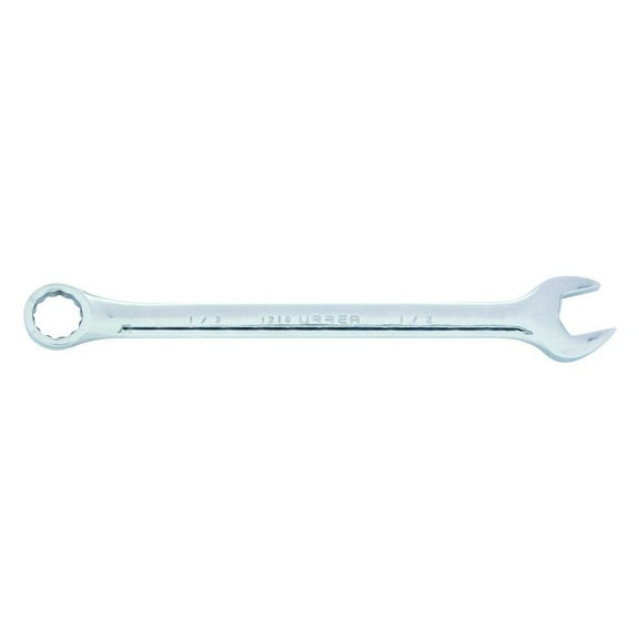 Urrea Professional Tools B992867 0.625 in. 1220 12-Point Full Polish Chrome Combination Wrench, Silver