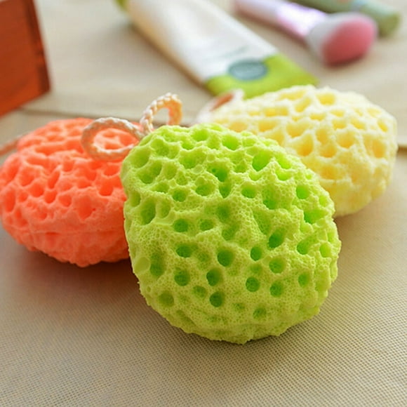 GOOHOCHY 3pcs Honeycomb Bath Sponges Sea Sponges for Bathing Quick Dry for Adults