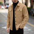 thumbnail image 6 of Yungyresw Denim Jacket Slim Fit Men's Twill Jacket Solid Color Slim Fit Shirt Jacket Lightweight for Fishing Hiking, 6 of 9