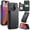 Black, variant on Allytech Business Wallet Case for iPhone 17 Pro Max with Credit Card Holder, [RFID Blocking] [Camera Screen Protection] PU Leather Magnetic Clasp Kickstand Shockproof Protective Case - Winered
