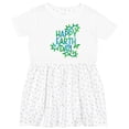 thumbnail image 3 of Inktastic Happy Earth Day with Leaves Girls Toddler Dress, 3 of 5
