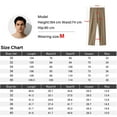 thumbnail image 5 of Mens Stretch Dress Pants Flat Front Business Casual Pants Classic Fit Lightweight, Khaki, 5 of 9