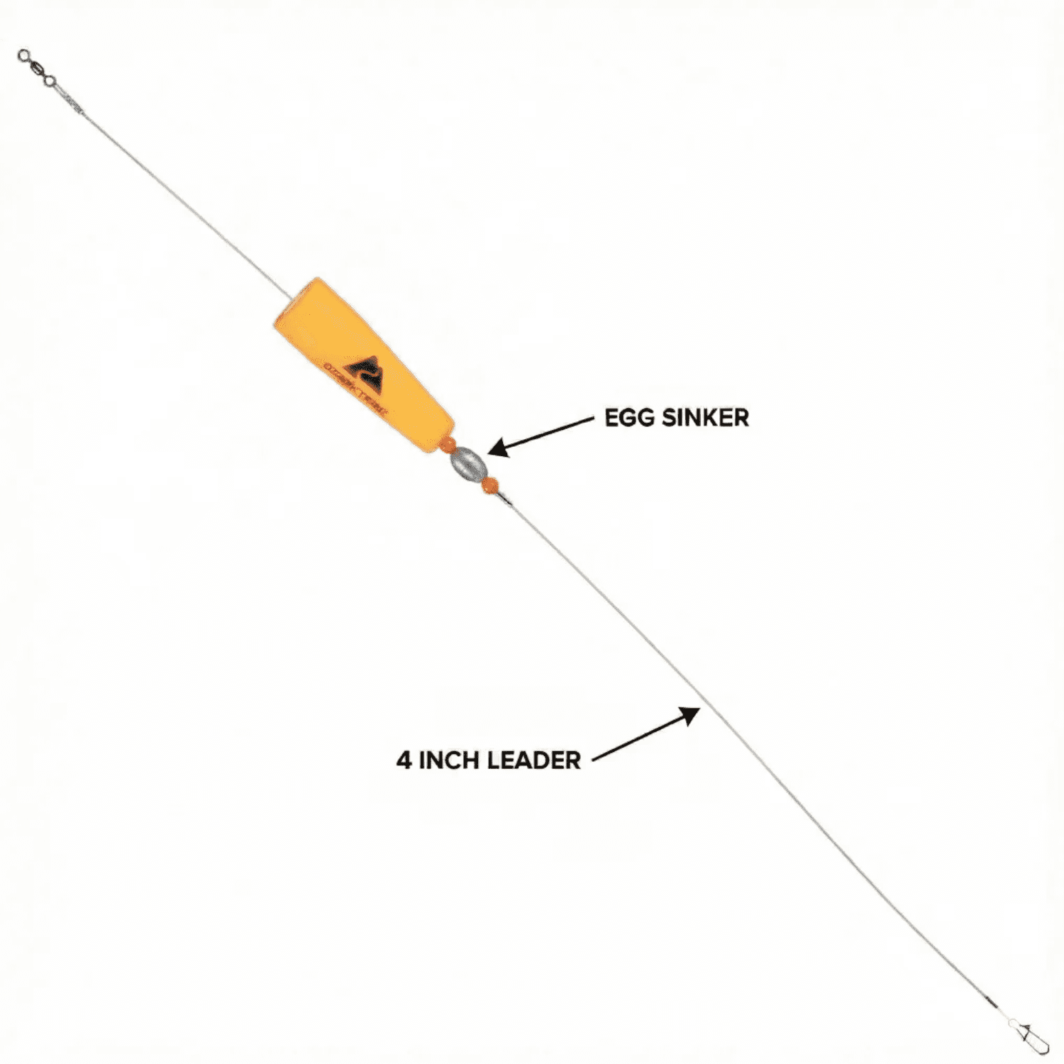 Ozark Trail Popping Cork Fishing Rig 4'' 3/4 oz. - Solid Orange