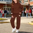 thumbnail image 6 of YunPes Girls Clothes Cute Print Hooded Sweatshirt & Jogger Sweatpants Set Casual Preppy Sweatsuit Fall Winter Outfits for Kids, 6 of 6