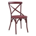 Distressed Antique Red Metal Dining ChairRed Metal Dining Chair