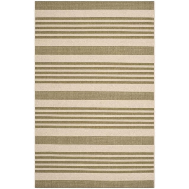 Safavieh Courtyard Green Indoor Outdoor Rug - 5'3" x 7'7"