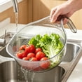 thumbnail image 6 of Multifunctional Rice Strainer with Handle, Fine Mesh Plastic Colander for Washing Fruits Vegetables Draining Pasta, Space-Saving Kitchen Basket, 6 of 6