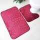 thumbnail image 3 of Juego de 2 Alfombras de Baño con Forma de U, Gruesas y Ampliables, con Respaldo de Goma Antideslizante de Pvc y Microfibra para Decoración Del Baño., 3 of 5
