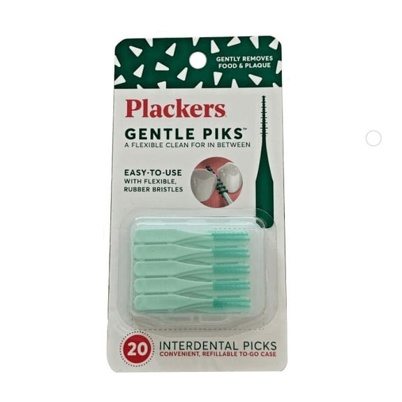 Plackers Bendable Brushes  Gentle Piks  Braces Comort Grip  4 pack