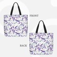 thumbnail image 2 of Easygdp Lavender Flowers Bolsa Tote para Mujer, Bolso de Hombro para Trabajo, Playa, Viajes, Compras y Supermercado, 2 of 7
