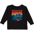thumbnail image 3 of Inktastic Denver Cityscape with Mountain Sunset Boys or Girls Long Sleeve Toddler T-Shirt, 3 of 5