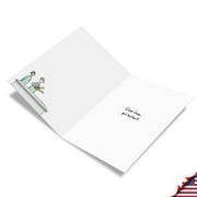 1 Jumbo Funny Get Well Soon Greeting Card (8.5 x 11 Inch) - Chainsaw Anesthesia Feel Better Card J1300