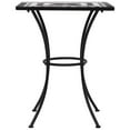 thumbnail image 4 of vidaXL 3 Piece Mosaic Bistro Set Ceramic Tile Black and White, 279414, 4 of 7