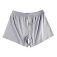 thumbnail image 3 of EchfiProm Mens Underwear Boxers Breathable Gray Comfortable Cotton 2XL Underpants, 3 of 4