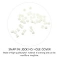 thumbnail image 3 of CIMAXIC 100Pcs Snap In Locking Hole Tube Fastener Button Protective Cover Head,0.31"X0.31"X0.31", 3 of 5